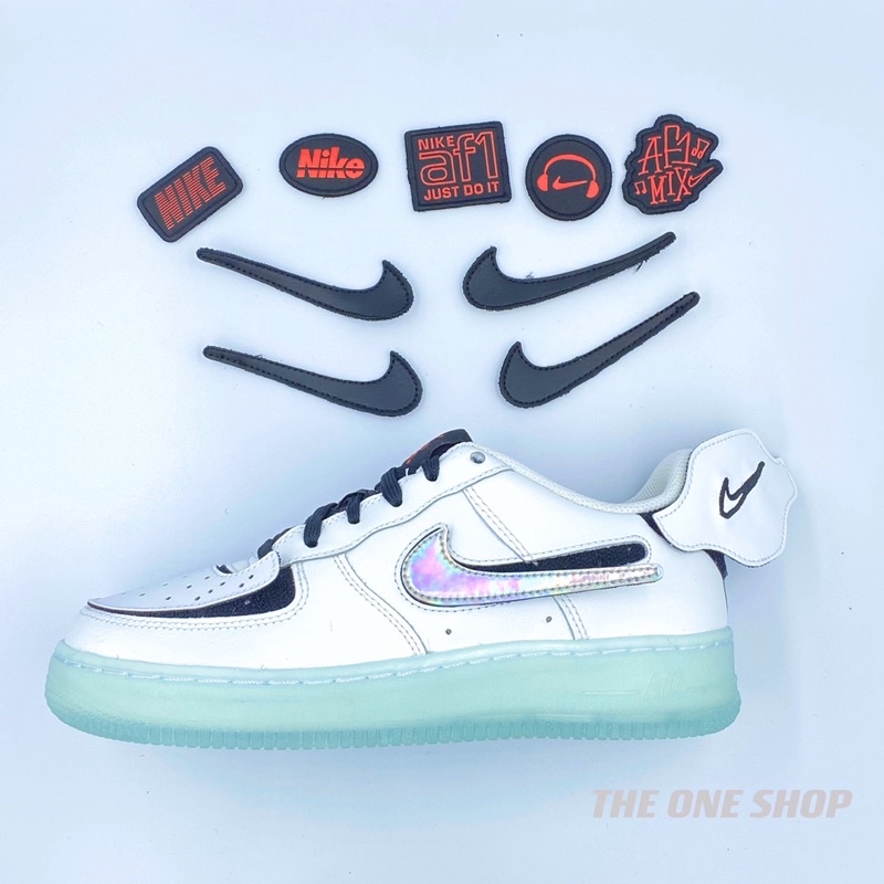 TheOneShop NIKE AIR FORCE 1 魔鬼氈 白色 象牙白 藍色 果凍底 DH7341-100