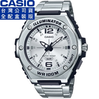 【柒號本舖】CASIO 卡西歐超霸運動鋼帶錶-銀 / MWA-100HD-7A (台灣公司貨全配盒裝)