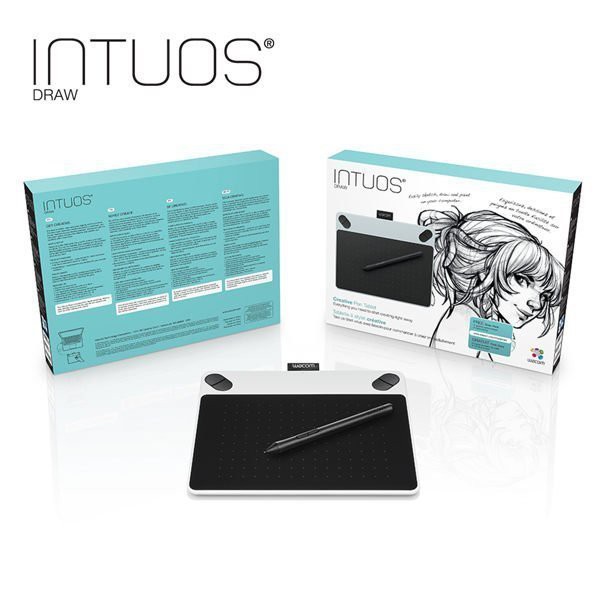 Wacom INTUOS Draw 塗鴉創意繪圖板 CTL-490/W0簡約白 CTL-490/B0時尚藍