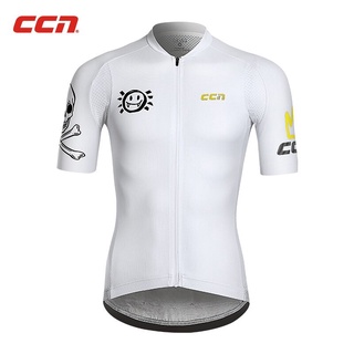 Ccn Powerband 男士夏季騎行球衣菠蘿面料自行車服裝透氣速乾 Race Cut 3 口袋全拉鍊