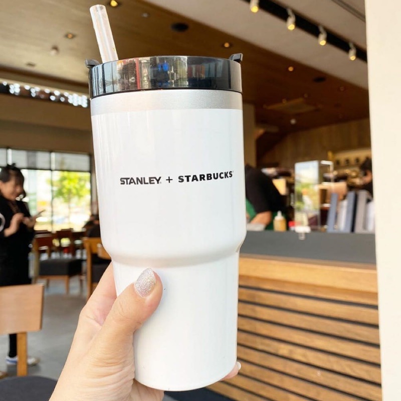 STANLEY Creamy不鏽鋼TOGO冷水杯 質感奶油白 Starbucks