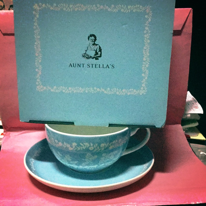 詩特莉淺藍花漾咖啡杯組