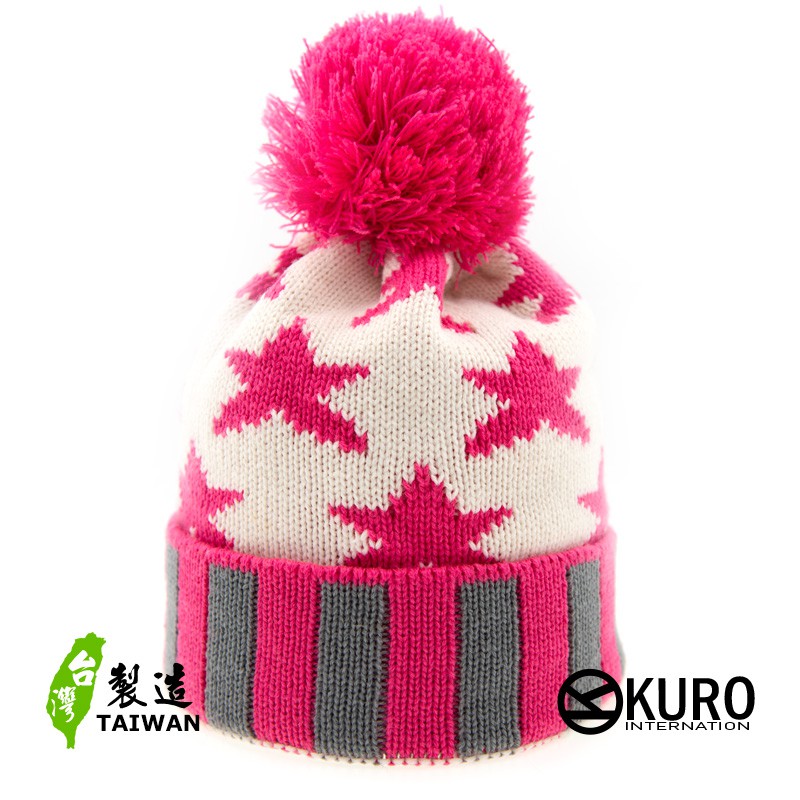 KURO-SHOP秋冬新品 粉色美國風格星星球球針織帽