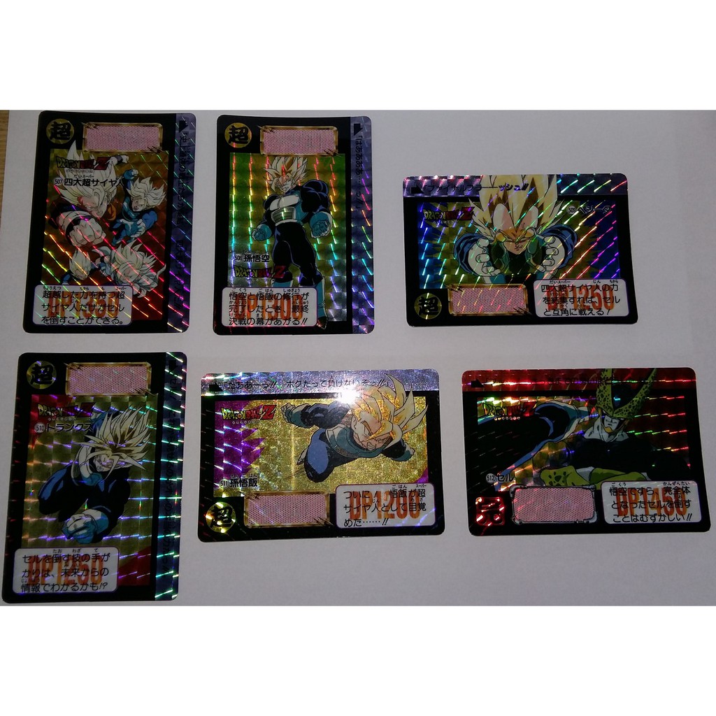 七龍珠 Dragonball 萬變卡 金卡 閃卡 13彈 6張全套 1992年 請看商品說明