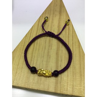 瑞安珠寶銀樓 板橋店 純金 紫晶貔貅手鍊