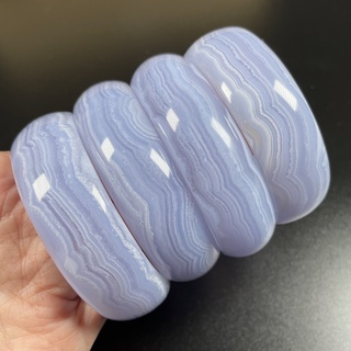 玩石頭♥️ 天然 藍紋瑪瑙 手鐲 寬版設計 紋路超美 現貨 實拍