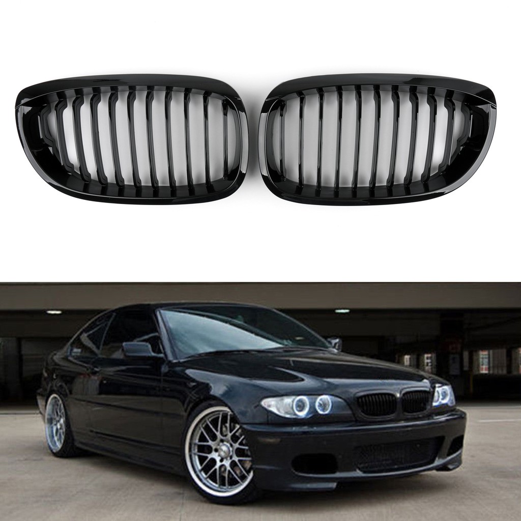 BMW E46 2D 2002-2007 3 Series 專用水箱護罩亮黑-極限超快感