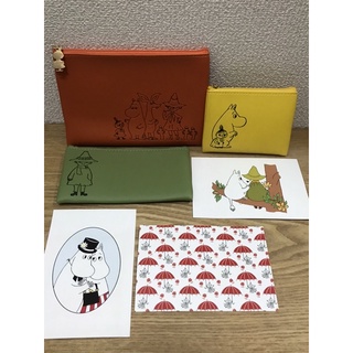 日本帶回 嚕嚕米 Moomin 日雜 附錄 阿金 小不點 明信片 萬用袋