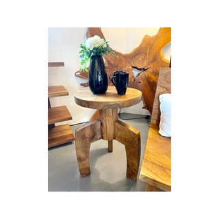 柚木 咖啡桌 邊桌-DENISE - Side Table - Dia 40x55 Cm