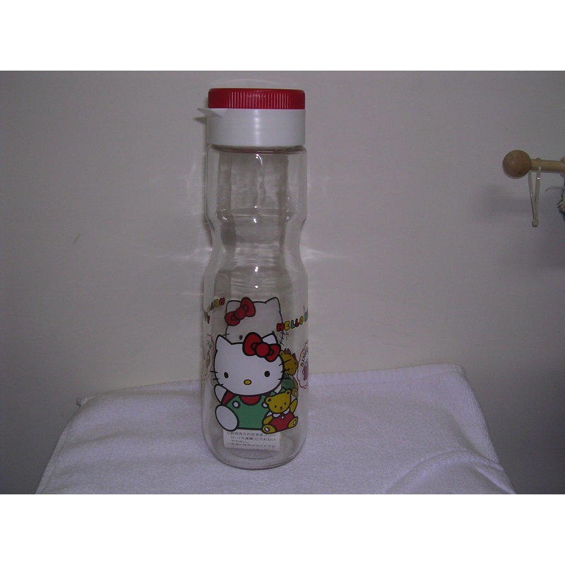 ＜采芳小舖＞Hello Kitty,凱蒂貓,Sanrio,玻璃瓶,玻璃壺,1990 冷水壺