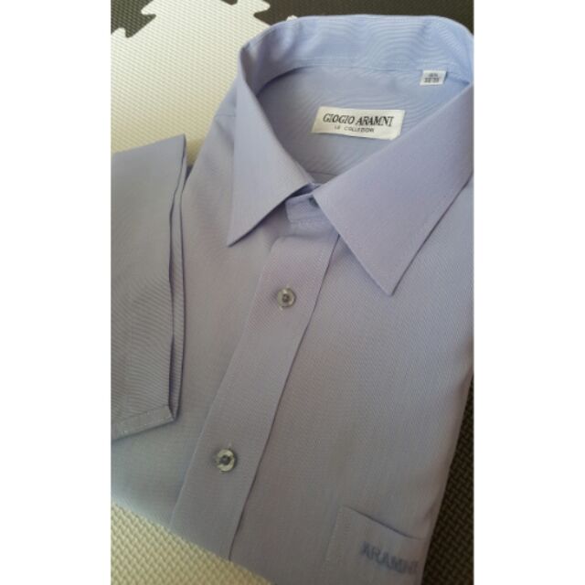 Giorgio Armani 襯衫 短袖襯衫 商務襯衫 純棉短袖襯衫 領16.5（二手- 九成新）