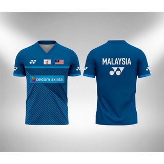 馬來西亞羽毛球球衣 2022 藍色尺寸 s-5xl