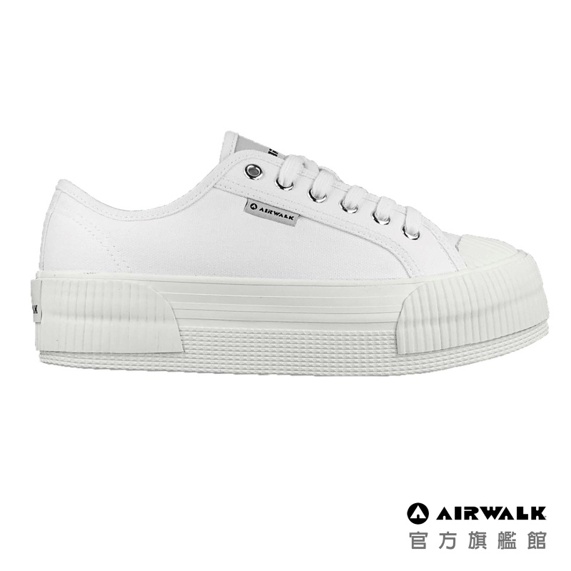 AIRWALK 女 都會生活帆布鞋 AW63205 小白鞋 厚底 增高 韓版 復古 學生 好穿鞋墊 台灣官方現貨