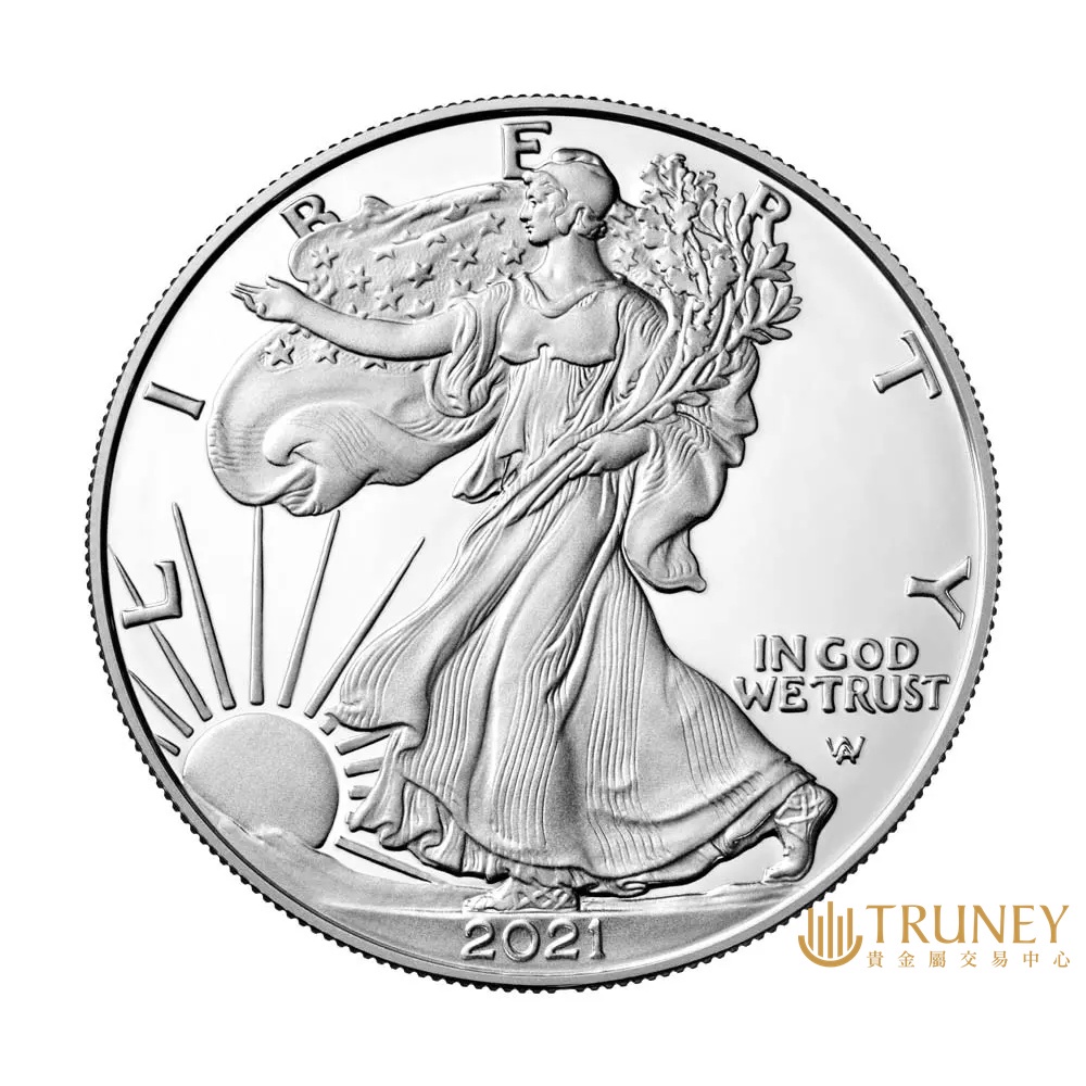 【TRUNEY貴金屬】2021美國鷹揚精鑄紀念性銀幣1盎司 - 第二版 / 約 8.294台錢