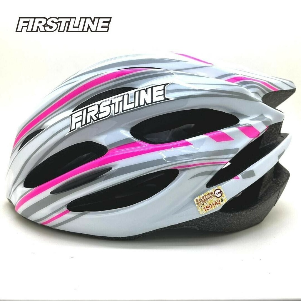 【路達自行車衣百貨】FIRSTLINE 031F自行車安全帽  白粉色