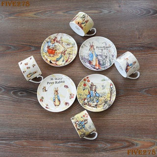 英國骨瓷咖啡杯碟彼得兔 卡通兔子英式紅茶杯 奶茶杯 下午茶套裝杯碟 骨瓷餐具 骨瓷餐具