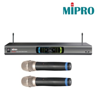 【MIPRO】MR-823/MH-80 UHF 固定頻率雙頻道自動選訊無線麥克風系統 (雙頻道自動選訊接收器)