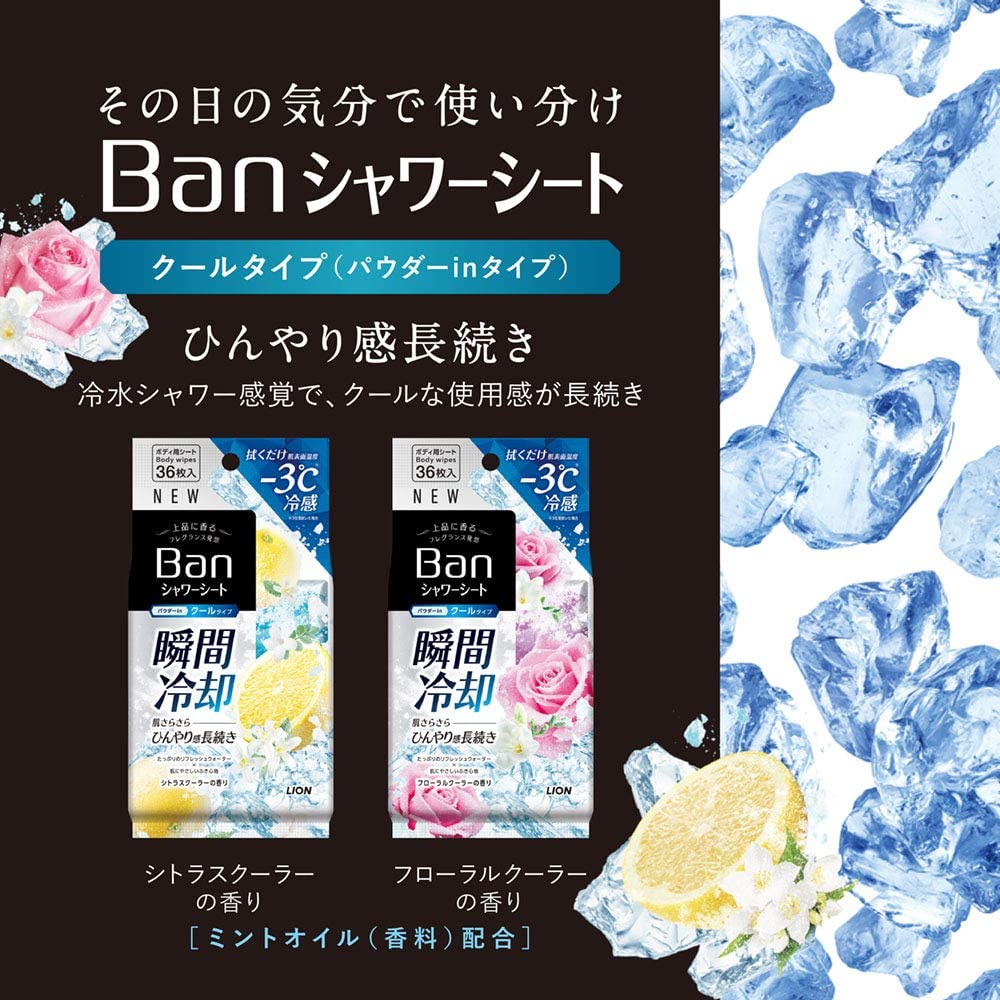【現貨】🇯🇵日本獅王 Ban 涼感拭膚濕紙巾 36枚