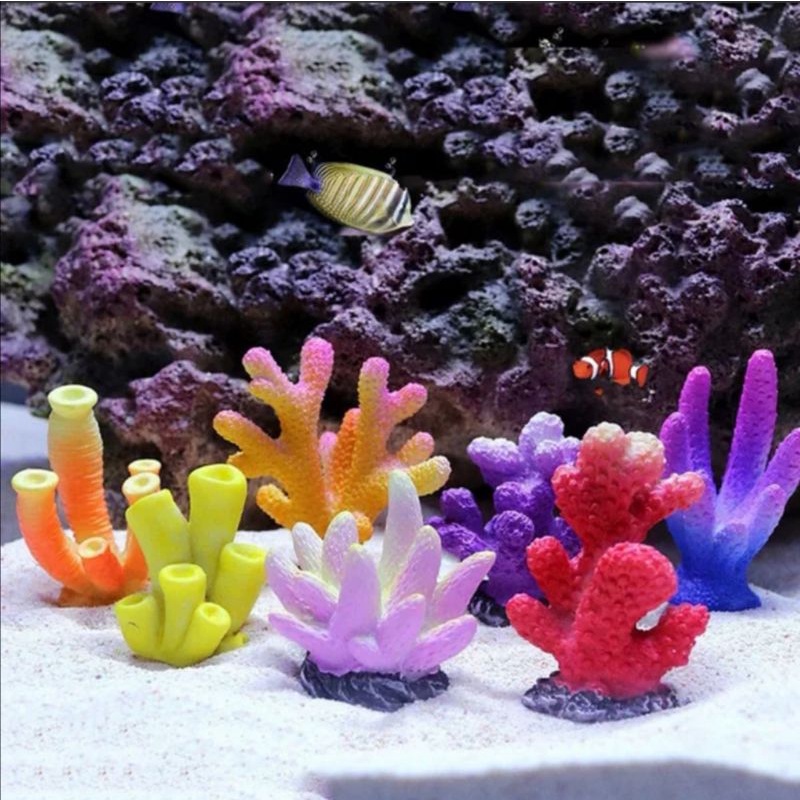 【鑫林水族】小型缸仿真海洋珊瑚礁造景系列。小型缸，圓缸，懶人缸，魚缸造景，水族造景，魚蝦躲藏，水族用品，珊瑚造景
