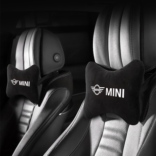 1 件裝汽車標誌設計骨頭枕黑色棉質汽車枕頭頸枕適用於Mini Cooper One S R50 R53 R56 R60