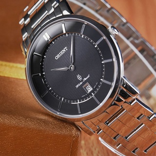 【高雄時光鐘錶】ORIENT 東方 FGW01005B SLIM 超薄 藍寶石鏡面 日期 鋼錶帶 石英錶 商務錶東方錶