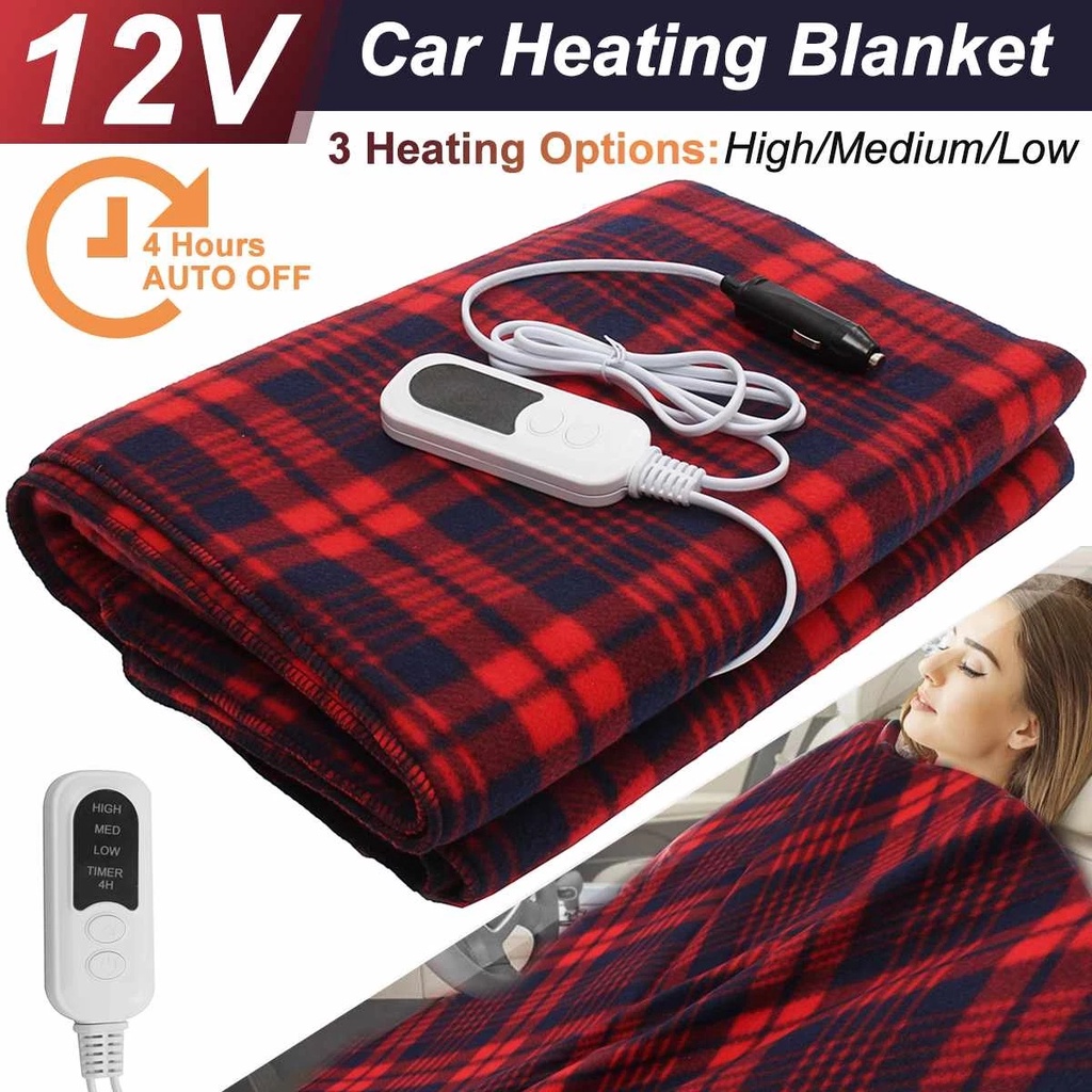 12v車用電毯 車家2用電熱毯 車床 露營必備品 車載加熱毯 12V電熱毯,車用電熱毯 加熱旅行毯