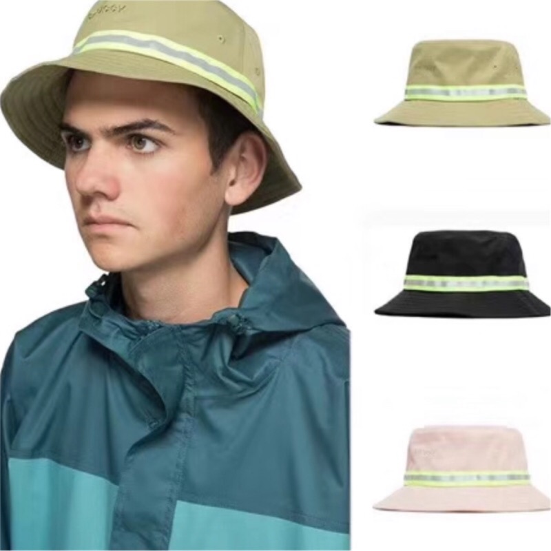 stussy reflective tape bucket hat