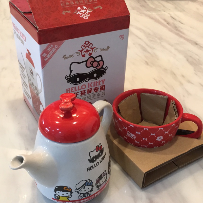 Hello Kitty下午茶杯壺組附濾心（7-11集點便宜出售）