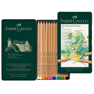 德國FABER-CASTELL輝柏 專家級PITT Pastel Pencils 粉彩色鉛筆-12色 112112