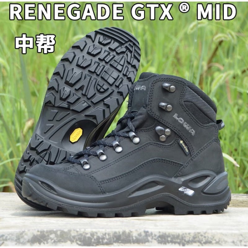 LOWA Renegade 中幫GTX登山鞋 - 黑色/ EUR37