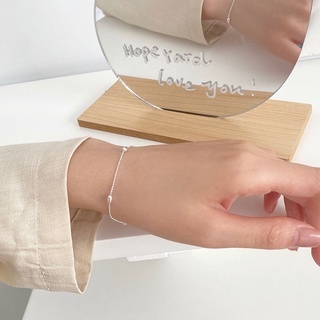 現貨｜流行純銀飾品❤️韓國東大門s925橢圓銀珠小米粒純銀手鍊 銀飾 925純銀