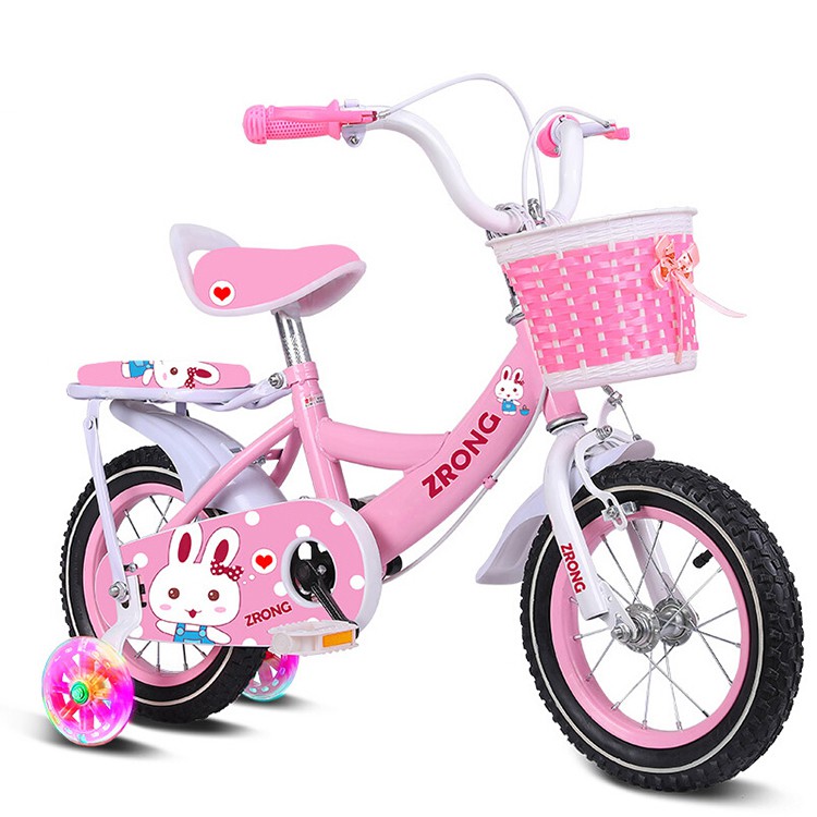 BIKEONE MINI21 14吋可愛兔兔兒童腳踏車附閃光輔助輪.前後擋泥板後貨架兒童自行車