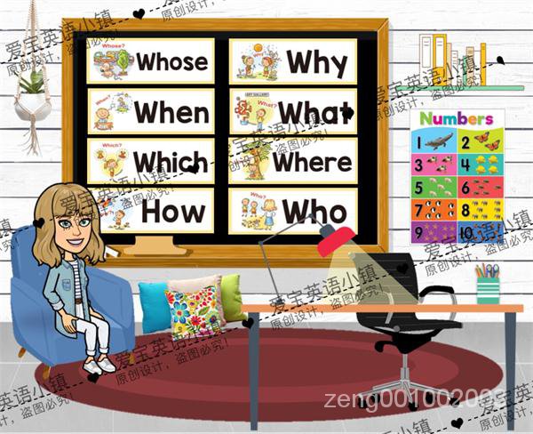 Question Words 英語疑問詞卡片寶寶早教啟蒙雙語幼兒園教師教具 蝦皮購物