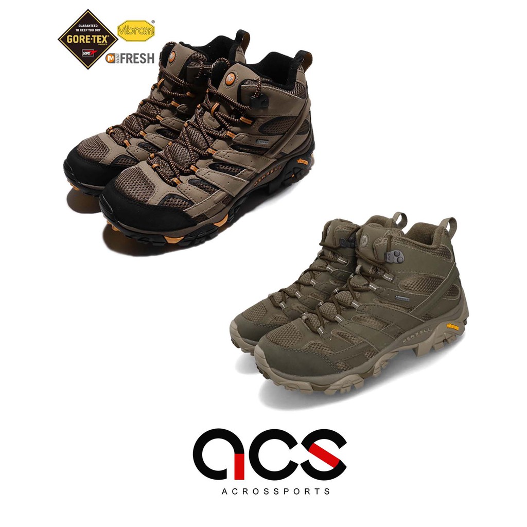 Merrell 戶外鞋moab 2 Mid Gtx Wide 中筒寬楦男鞋vibram 登山鞋任選 Acs 蝦皮購物