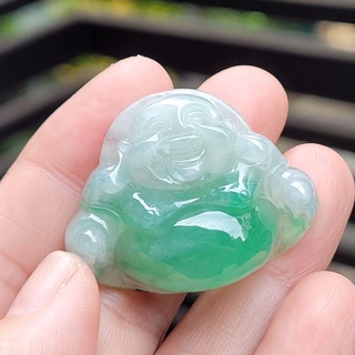 嗨，寶貝銀飾珠寶* 緬甸玉A貨 翡翠飾品☆保證A貨 彌勒佛 冰種放光 帶陽綠 蘋果綠翡翠吊墜 墜子 附賴泰安鑑定書