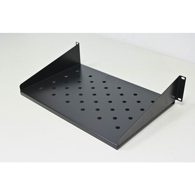 19吋 2U 300mm深 黑色 雙耳式 通用型層板 機櫃用 層板 托盤 (shelf) (網路機櫃)