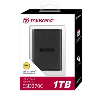 創見 ESD270C 500G / 1TB / 2TB SSD 行動固態硬碟 (黑)