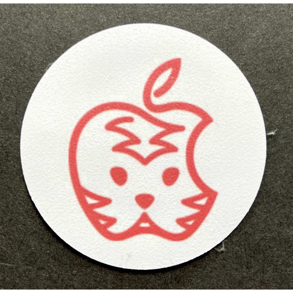 [雙頻門禁貼紙 ] 虎年蘋果Logo(白底) ~ 2022最新產品 ~ 可突破防火牆門禁卡貼紙