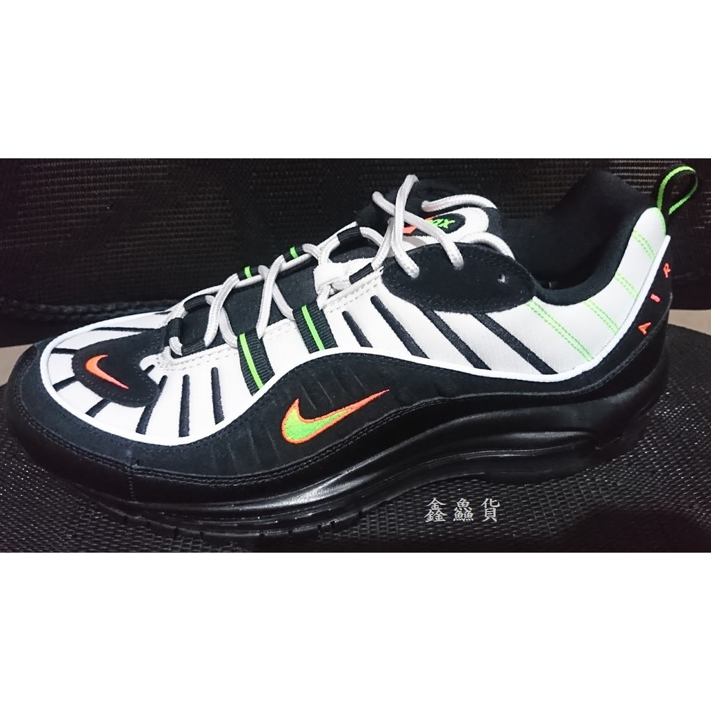 2019 十月 NIKE AIR MAX 98 HIGHLIGHTER 復古 運動鞋 慢跑鞋 黑白 640744-015