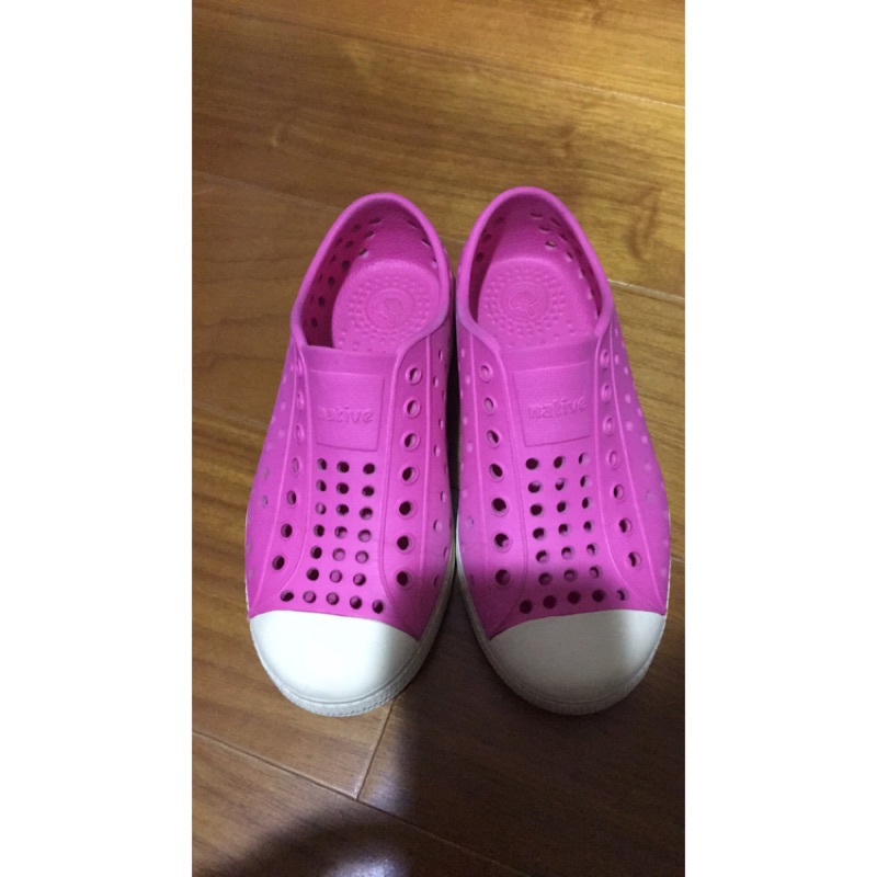 二手～native粉紅鞋（無鞋盒）