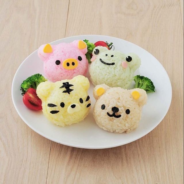 日本 ARNEST 可愛 動物系列 飯糰 壓模 熊 青蛙 小豬 老虎 親子創意料理 