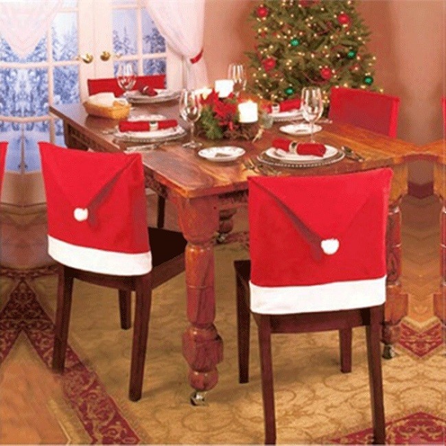 【工廠直營 台灣出貨】聖誕帽子椅套 椅子帽 聖誕禮物交換禮物餐廳佈置【ME006】