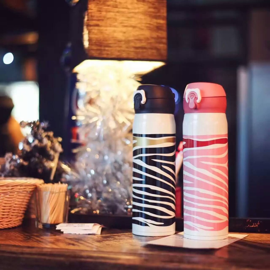台灣現貨【BEDDYBEAR】韓國BEDDY BEAR 杯具熊 聖誕限量款 粉色斑馬 304不鏽鋼保溫杯 保溫瓶 悶燒杯