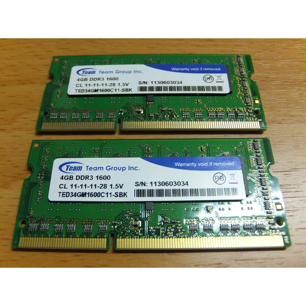 十銓 TEAM 終身保固 ~ 8GB (4GBx2) DDR3-1600 / PC3-12800 雙通道 SO-DIMM