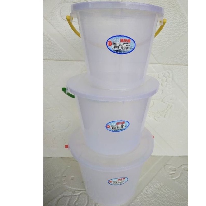 《東明蔡小鋪》附發票 現貨 震嶸 (附蓋)透明豆花桶 2L 3L 4L 🇹🇼台灣製 洗筆桶 豆花桶 塑膠桶 水桶 水彩桶