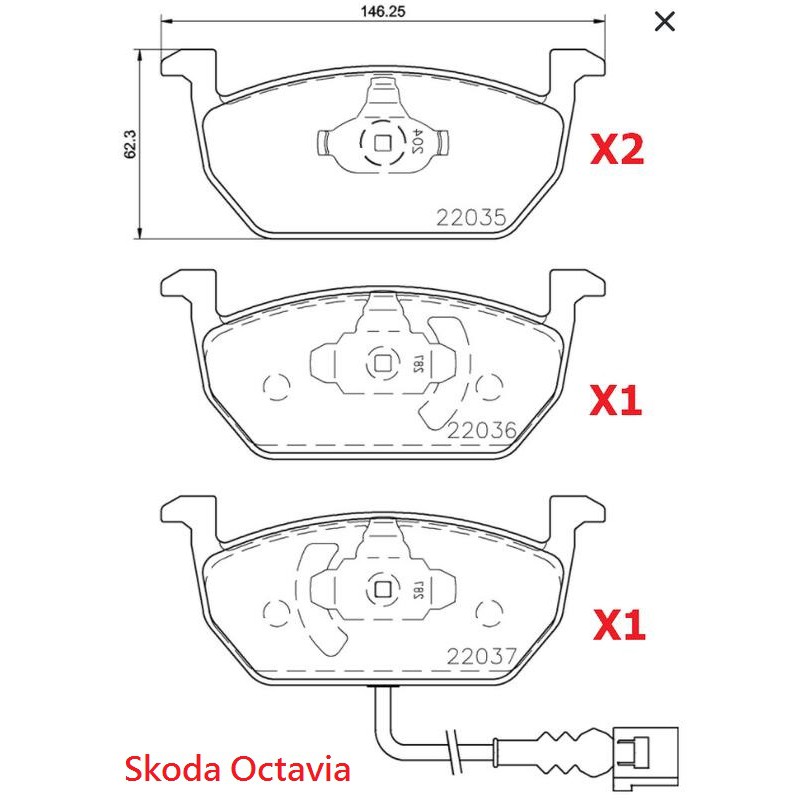 (VAG小賴汽車)Skoda Octavia 前輪 煞車皮 來令片 Brembo 陶瓷 公司貨