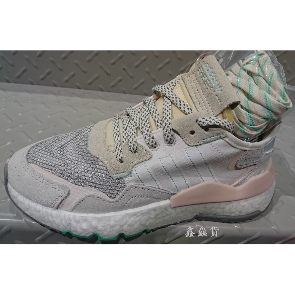 2019 四月 ADIDAS ORIGINALS NITE JOGGER BOOST 運動鞋 慢跑鞋 灰粉 EF8721