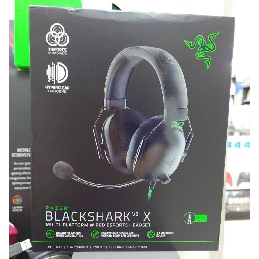 雷蛇 RAZER BLACKSHARK V2 X 黑鯊 電競耳機麥克風 耳麥 黑色