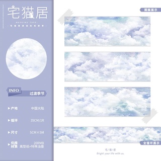 《分裝》宅貓居 過度季節 和紙 天空 造景 古風 紙膠帶