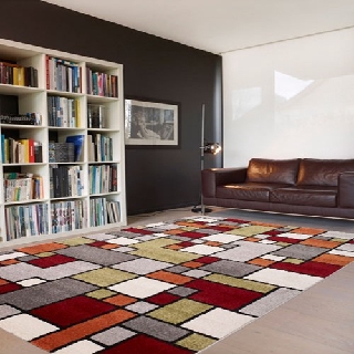 【范登伯格】 SEVILLA 幾合色塊進口地毯 方格 120x170cm